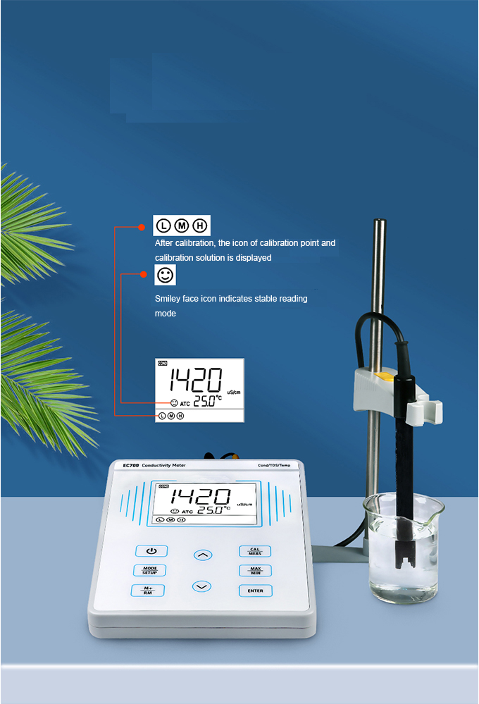 NADE EC700 lab High precision reliable Benchtop Conductivity Meter Kit