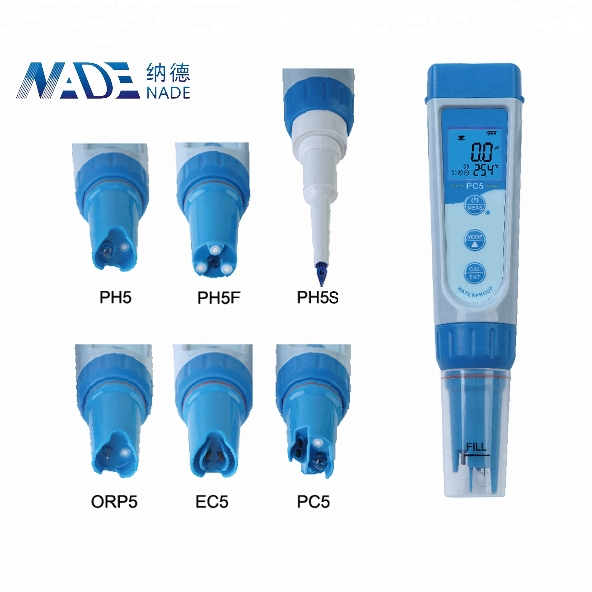 NADE PC5 pen type digital pH Tester Conductivity TDS salt meter