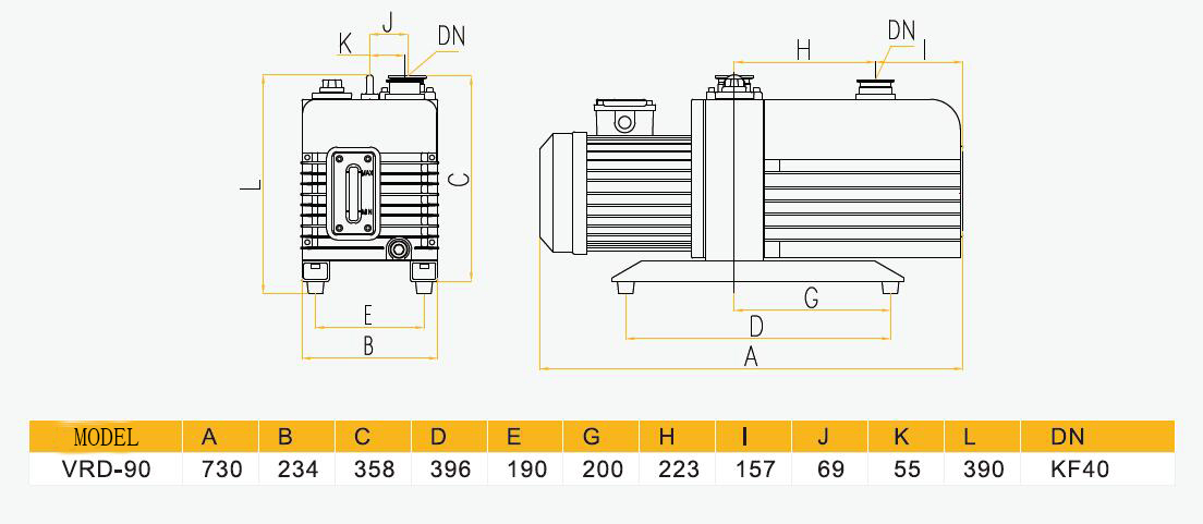 NADE VRD-90 VRD Series Perfect Performance Tow-Shift adjustable gas ballast valve satisfies VRD Series Bipolar vacuum pump