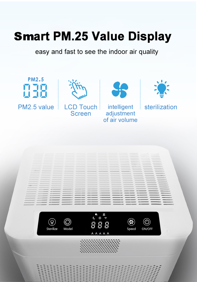 NADE AIR Purification Y1000 air sterilizing purifier kill 99% Bacteria household/hospital air purifier