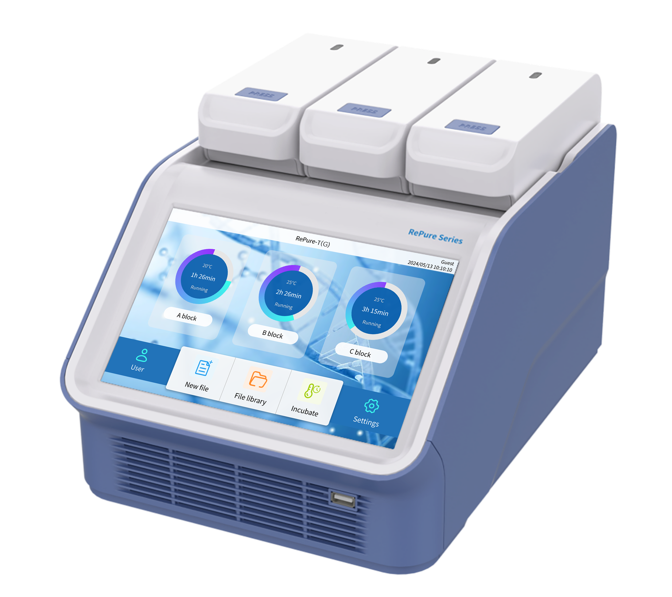 Triple-block Thermal Cycler RePure-T