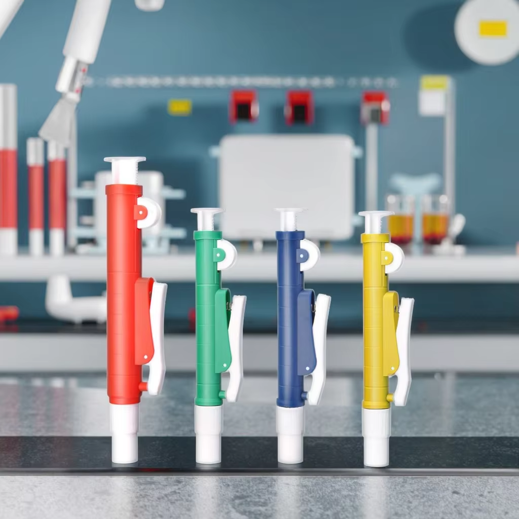 Levo E Laboratory Pipette pump with a thumbwheel