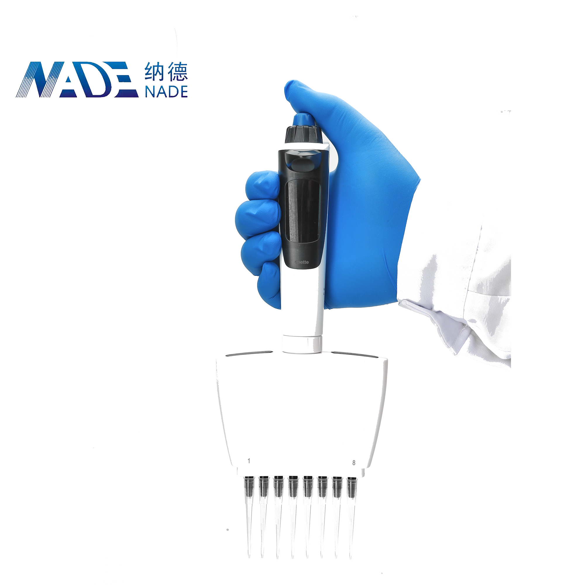 Nade Lab Multifunction Electronic Pipette dPette+ Eight-channel use for Pipetting, Mixing 0.5ul-300ul